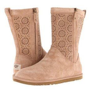 UGG Lo Pro Short Perf Boot Bootie Marrakech 6 Perforated Tan Beige Boots